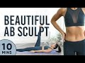 10 Minute Beautiful Ab Sculpt Pilates Workout | 7 Day Ab Challenge