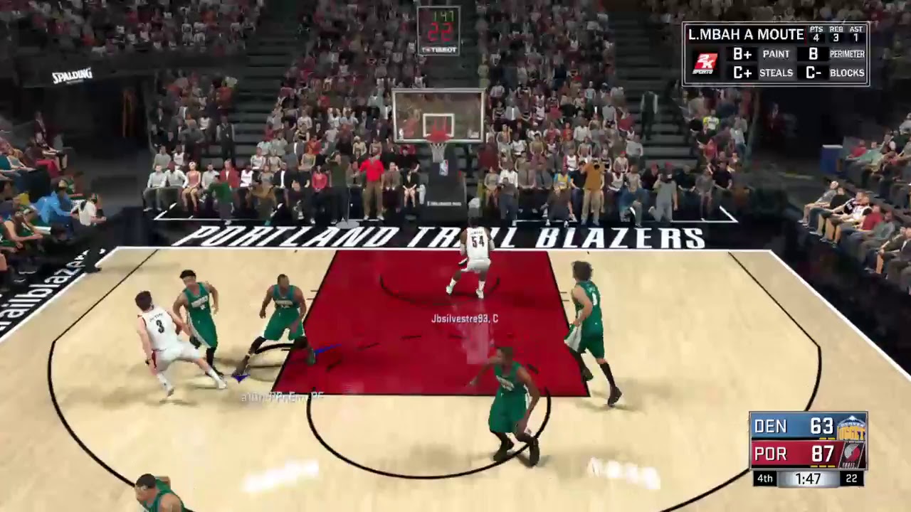 NBA 2K MyLeague Season 1 Nuggets vs Blazers YouTube