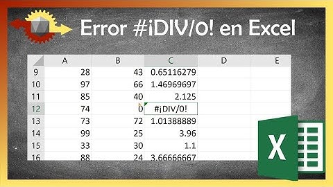 Error #¡DIV/0! en Excel | Qué es y cómo solucionarlo