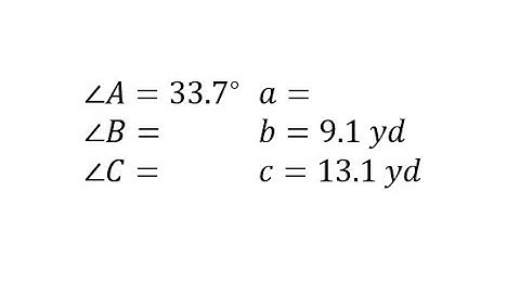 Solve a Triangle Using the Law of Cosines and the Law of Sines
