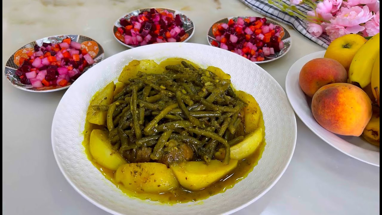 مريقة فالكوكوط باللحم واللوبيا معلكة👌🏻كتحمق مع كاليط للكوتي هشييش وكيذوب 😋