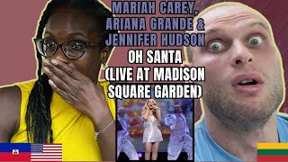 Mariah Carey, Ariana Grande, Jennifer Hudson - Oh Santa Reaction (Live at Madison Square Garden)