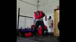 ???205lbs/92kg Cerberus Sandbag Press in Prep for 2022 IHGF Stones of Strength World Championships!