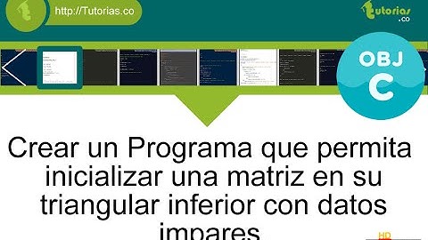 POO + arrays + Objective C (triangular inferior datos impares)