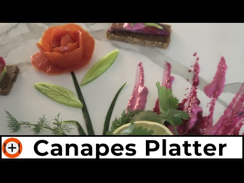 How to decorate a Canapes, Appetizers platter