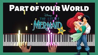 The Little Mermaid - Part of Your World - Easy Piano Tutorial | 4K 60fps