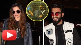 SPOTTED : Ranveer Singh Deepika Padukone Leave For Dubai