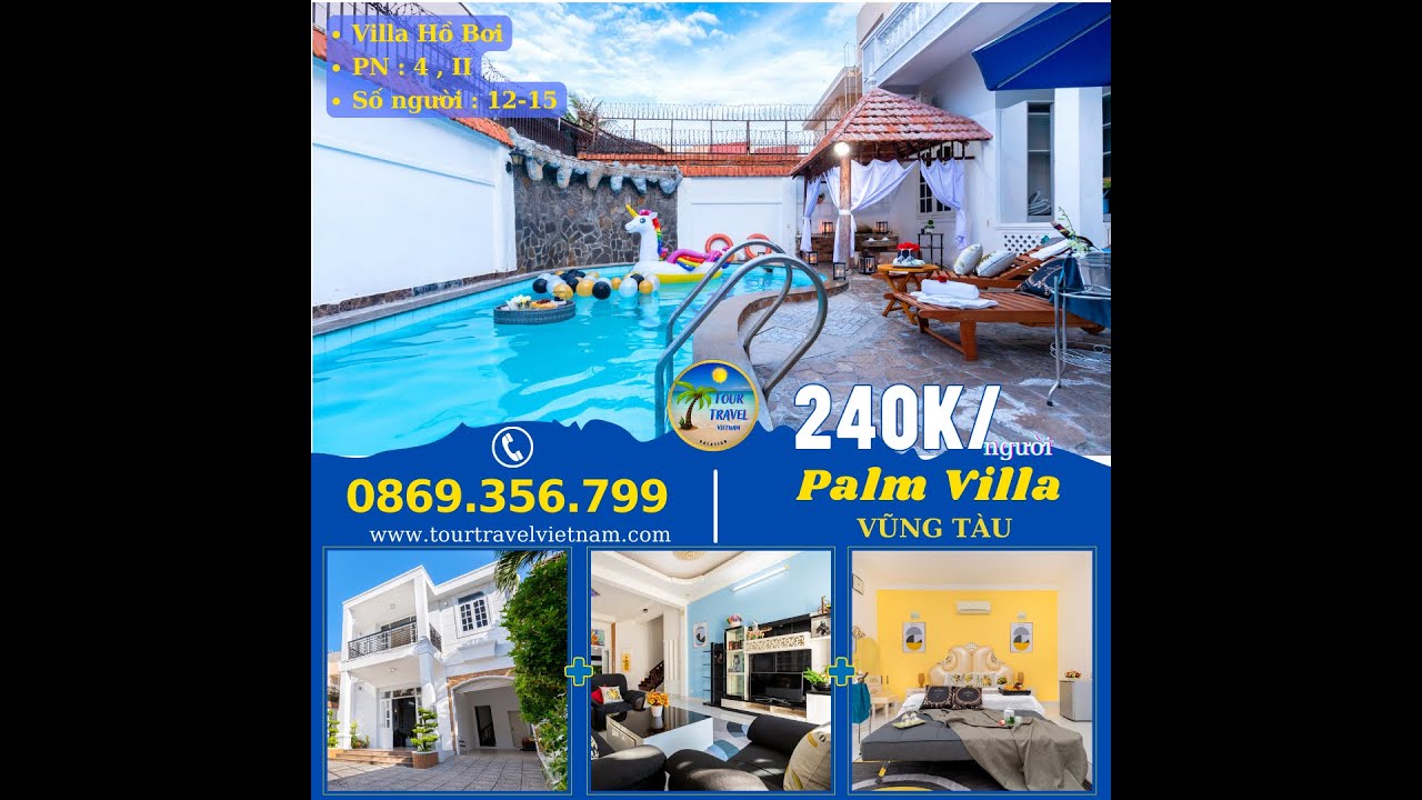 Review Villas Vũng Tàu -  2 (4 LLQ) "12 - 20 Người -  Giá chỉ từ 4,0 Triệu - 4PN4WC) "