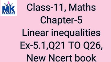 Ex-5.1,Q21 TO Q26,Class-11, maths, chapter-5,Linear inequalities, new syllabus Ncert ##