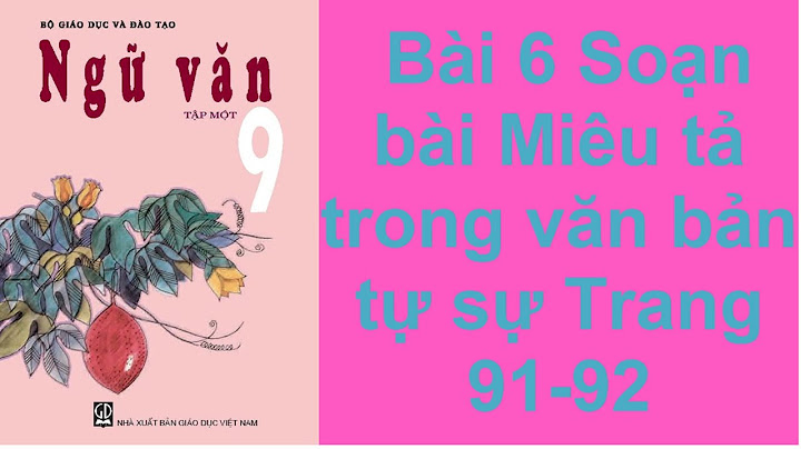 Miêu tả trong văn bản tự sự lớp 9