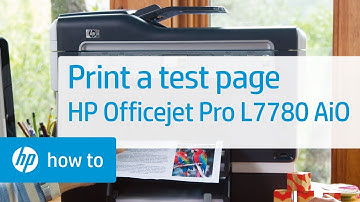 Printing a Test Page | HP Officejet Pro L7780 All-in-One Printer | HP