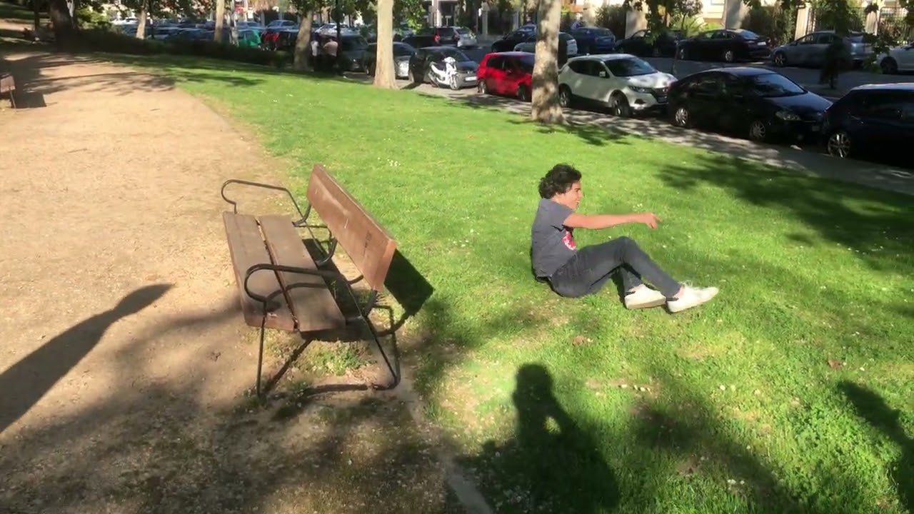 Guy does front flip from park bend and knee hits him on his face