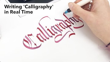 Writing Calligraphy Using Parallel Pens | Real-time Handwriting Tutorial