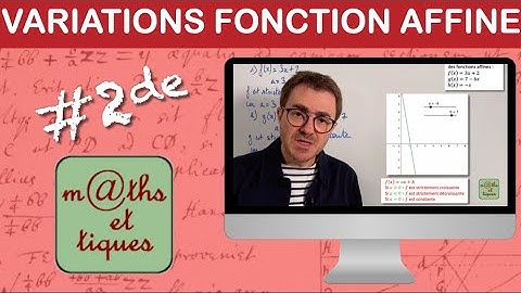 Déterminer les variations d