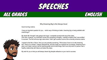 How to Write a Speech | English P3 Formats