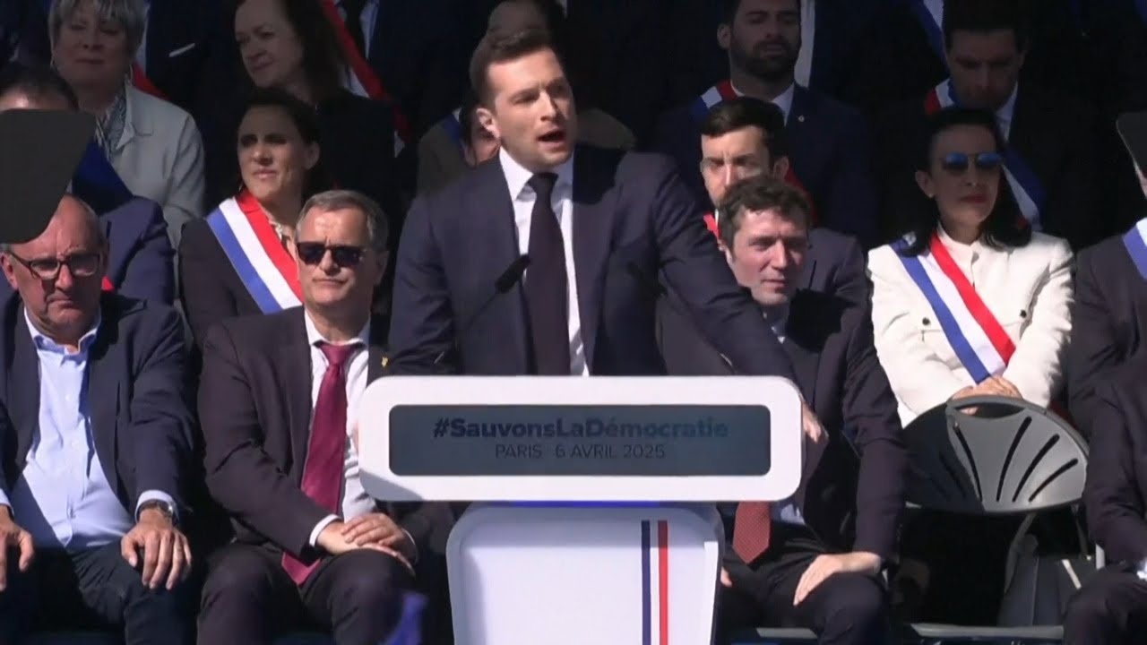 France's far-right National Rally (RN) party holds a rally