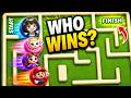 Who Wins? Gugu Gaga Penguin vs Ballerina Cappuccina vs Lily Lovebraids vs Mario Ball Race!
