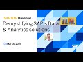 Demystifying saps data  analytics solutions 