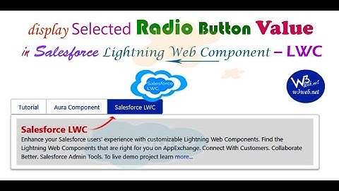 How to create horizontal tabs uses of selected radio group button and display selected value in LWC