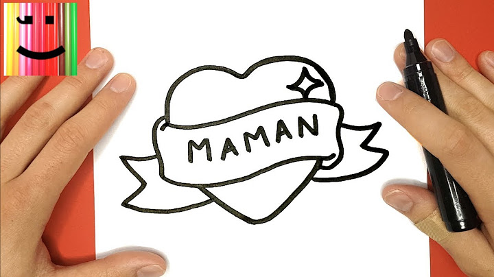 COMMENT DESSINER UN COEUR AVEC UN RUBAN "MAMAN" - TUTO DESSIN