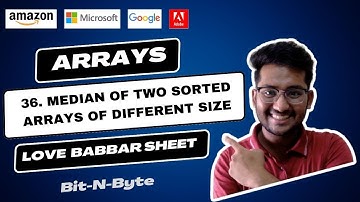 36. median of two sorted arrays of different size | Arrays | very easy solution | GFG