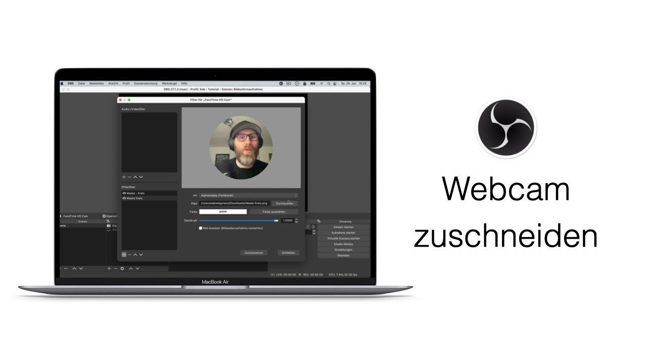 OBS Studio cam zuschneiden einfach erklärt! YouTube