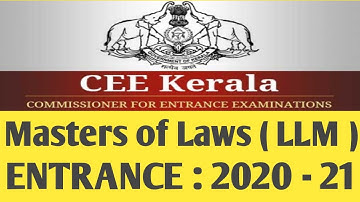 DREAMS CAREER I Career Week I CCE - Kerala I LLM Entrance EXamination 2020 - 21