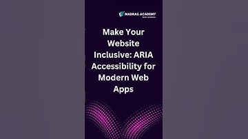 ♿✨ Add ARIA Accessibility to Your Website in 60 Seconds! 🌍 Inclusive Design Made Easy 💻 | # shorts