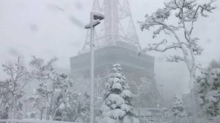 Sapporo, Hokkaido 2016 November 6, the day of this year's first heavy snow. Drive around city.