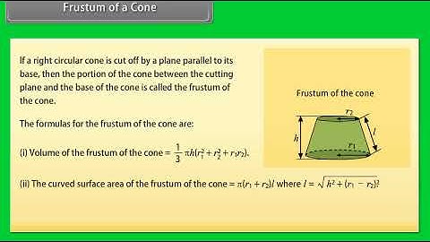 Frustum of a Cone | ICSE Class 10