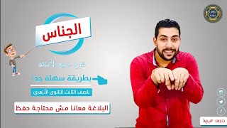 الجناس في البلاغة – المحسنات اللفظية + أسئلة مهمة جدا للثانوية الأزهرية – دروس عربية