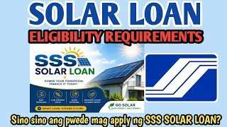 SSS SOLAR LOAN PROGRAM 2026.