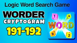 WORDER Logic Word Search Game level 191 192