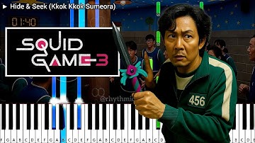 Hide & Seek "Kkok Kkok Sumeora" | Squid Game: Season 3 | Easy Piano Tutorial 🎮 🔪 #Netflix