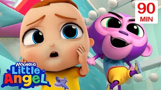 No No Baby Monkey 🙉 |  Little Angel 😇 | 🔤 Subtitled Sing Along Songs 🔤 | Cartoons For Kids