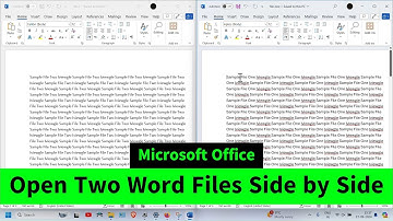 Open Two Word Files Side By Side | Place two files side by side | Microsoft Office Tips