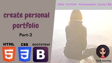 How to create responsive Portfolio/Personal Profile website (HTML5, CSS3 Bootstrap4 tutorial)-part 2