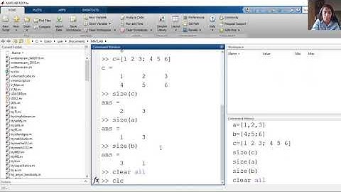 Matlab array definition, indexing and matrices-Part 10