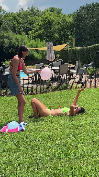 She got soaked 🤣 #summeronshorts