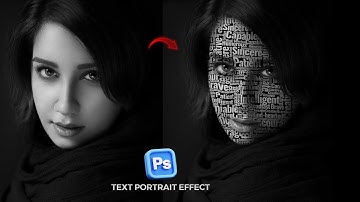 Text Portrait Effect in Photoshop | Text Portrait Effect | Photoshop 2025