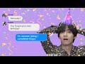 BTS Texts - V's surprise birthday