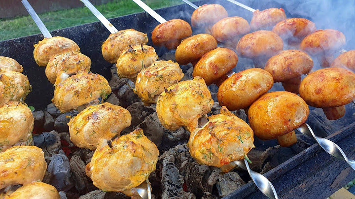 С такими грибами и мяса не надо!  Грибы ШАМПИНЬОНЫ НА МАНГАЛЕ, вкусный рецепт.