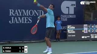 Bernard Tomic hit 4 aces in a row in one game with under a minute vs Denis Kudla