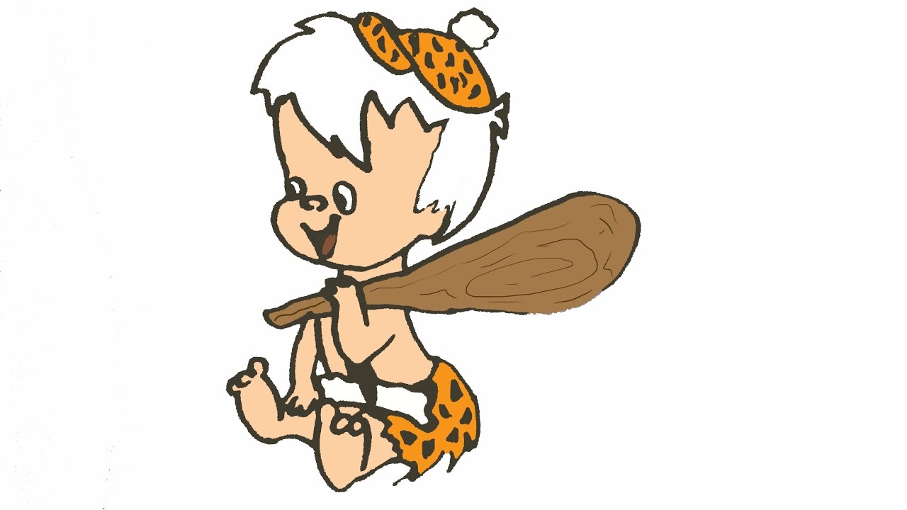 How To Draw Bamm Bamm Rubble The Flintstones Youtube