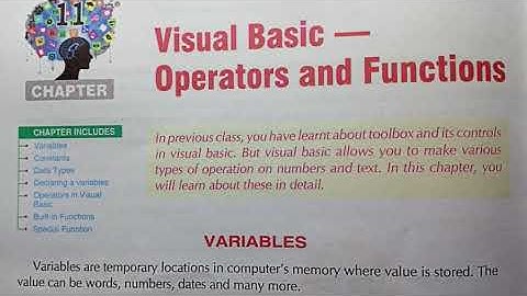Visual basic operators and functions