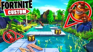 Fortnite CRASH ADVENTURE Deathrun.. We CRASHED it HARD! (Fortnite Creative Mode)