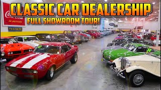 CLASSIC CAR DEALERSHIP!!! - MASSIVE SHOWROOM! - Full Tour! - Hot Rods - Muscle Cars - Antique Cars!