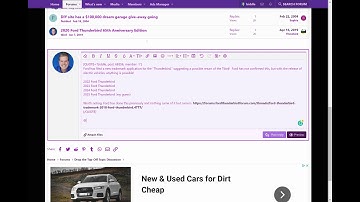 Ford Thunderbird Forum Mention or tag User on Xenforo @
