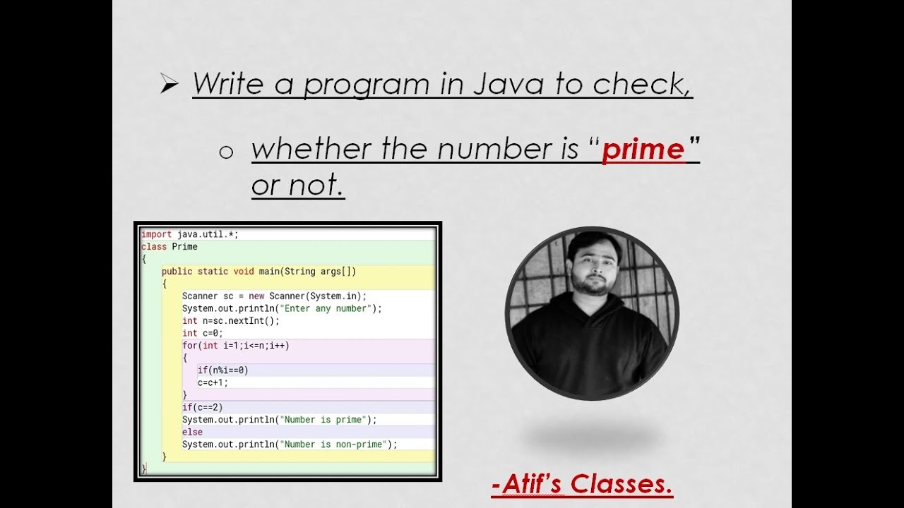 Prime number program in Java using Blue-J (Hindi) - YouTube