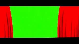 Curtains Opening Up To Green Screen  -  (Free Download)